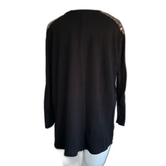 Lane Bryant Top Black with Sequins 14 16 - Picture 6 of 9